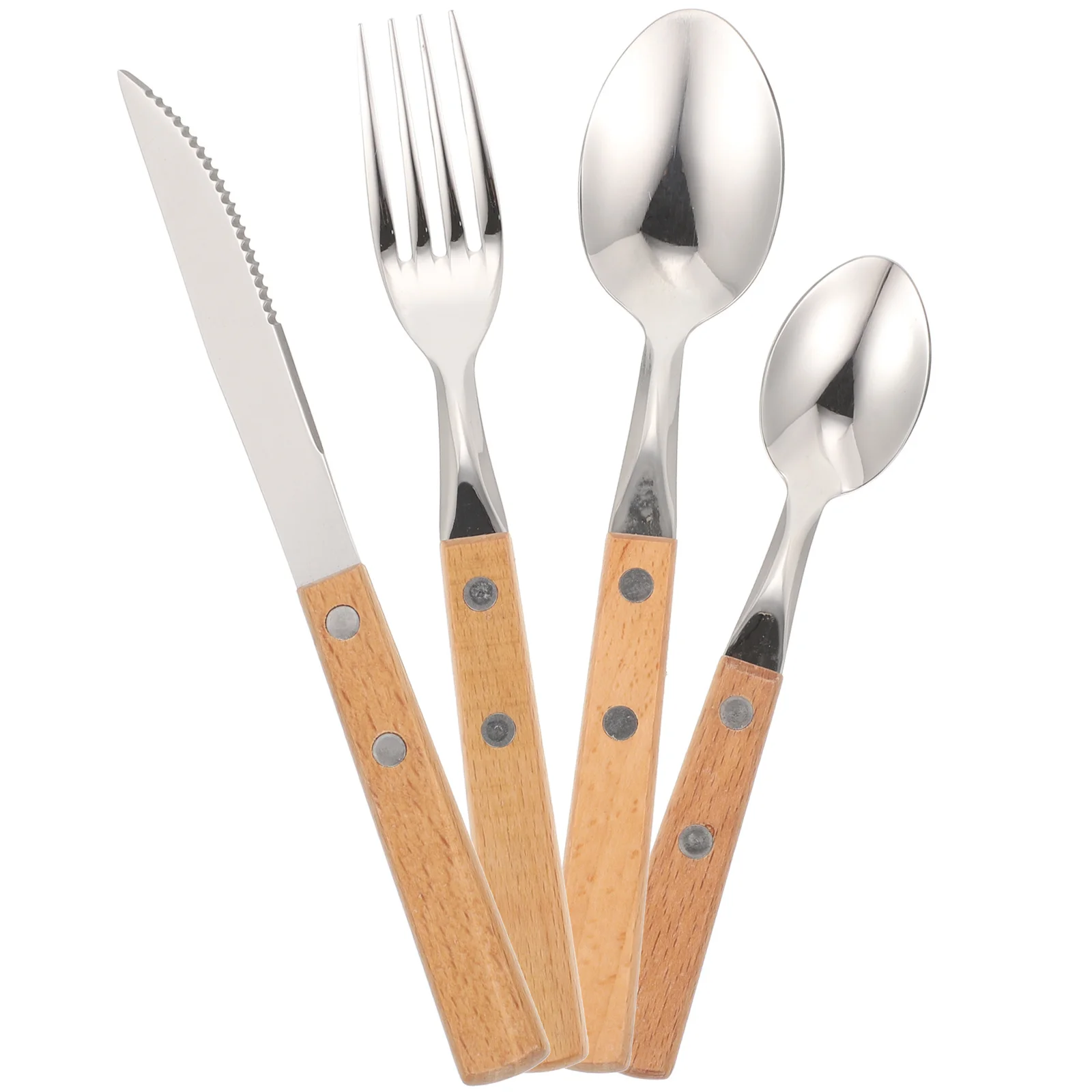 

1Set Stainless Steel Knife Fork Spoon Set Reusable Lunch Utensils for Work Travel Outdoor Compact Cutlery Set with Storage Bag