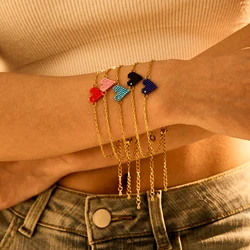 ZMZY Cute Colorful Heart Bracelet For Women Charm Miyuki Beads Chain Bracelets&Bangle Party Birthday Jewelry Gift