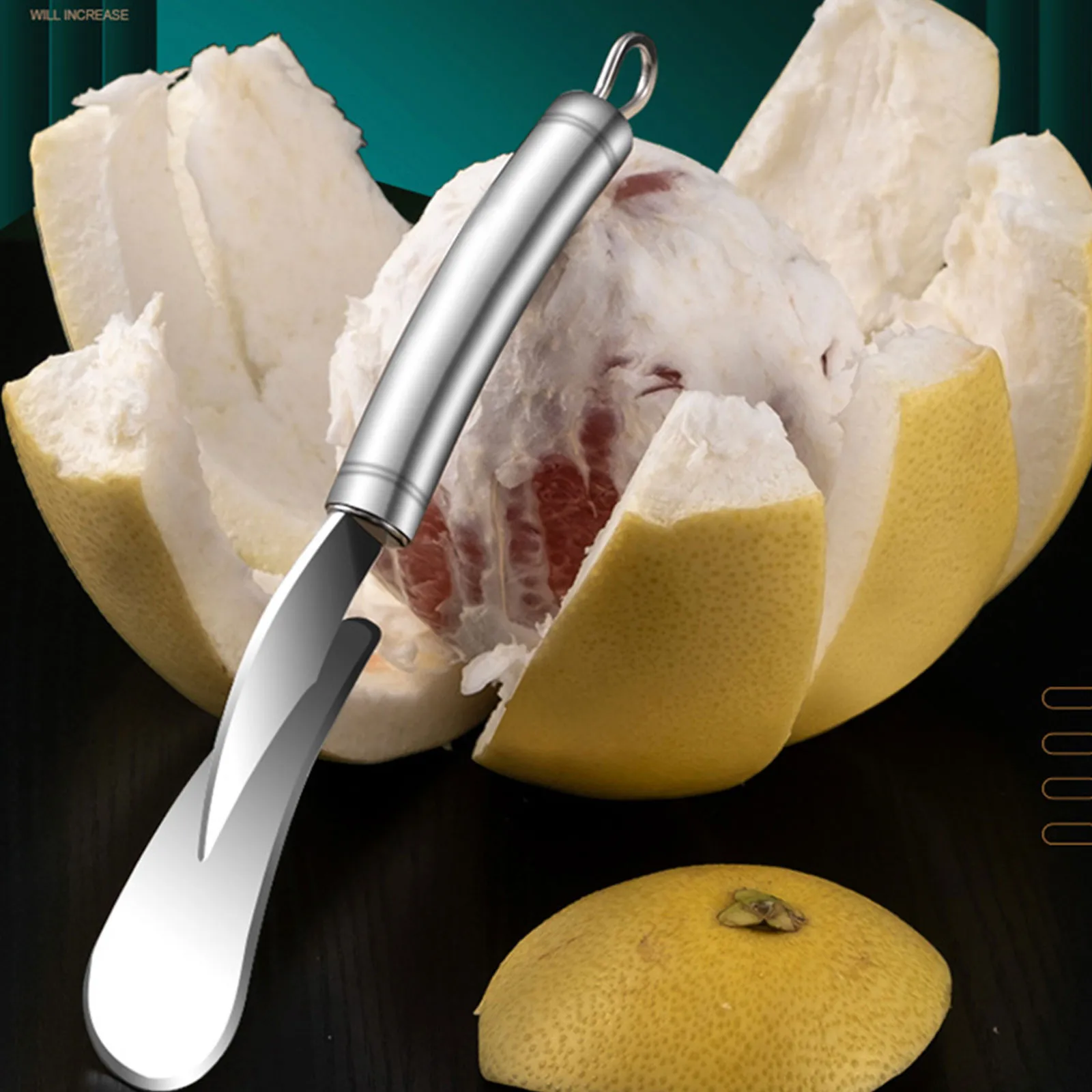 Pelador de naranja de acero inoxidable 304, Pomelo pelador de frutas, rebanador de Metal, pelador multifuncional de frutas y verduras, herramienta