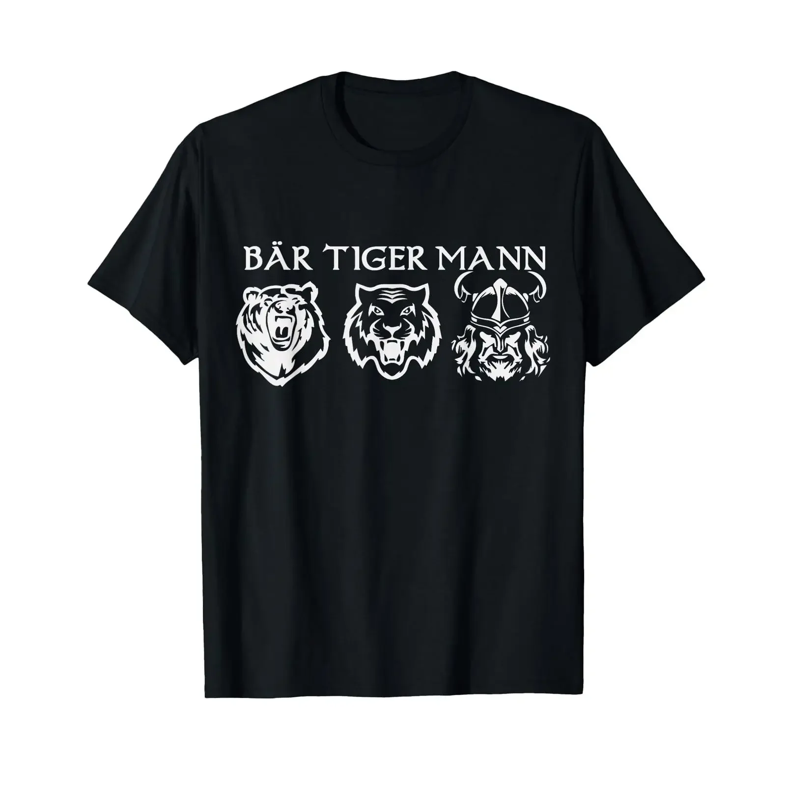 Men's Bear Tiger Man Beard Carrier Slogan T Shirt vintage Washed graphic Breathable Stretched Versatile Comfortable Slightly