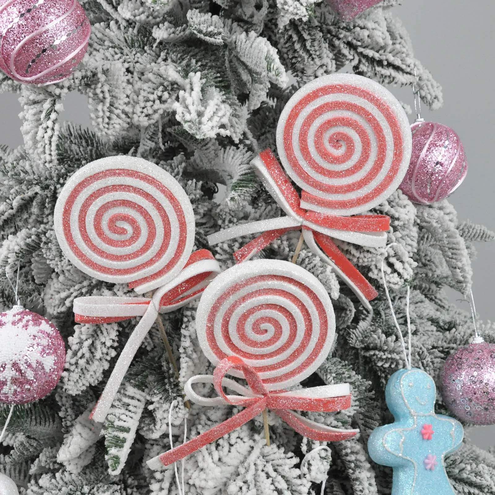 

Large Christmas Lollipop Pendant Foam Exquisite Big Lollipop Ornament Cartoon Xmas Candy Hanging Decor