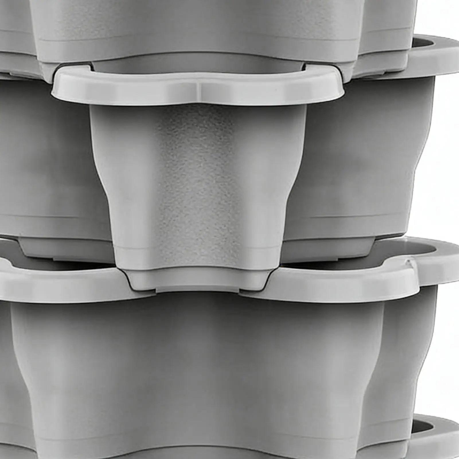 Vertical Planter Tower Weatherproof Multi-Tier Stackable Drainage Indoor Outdoor Vegetable Pots For Garden Yard Farm Patio