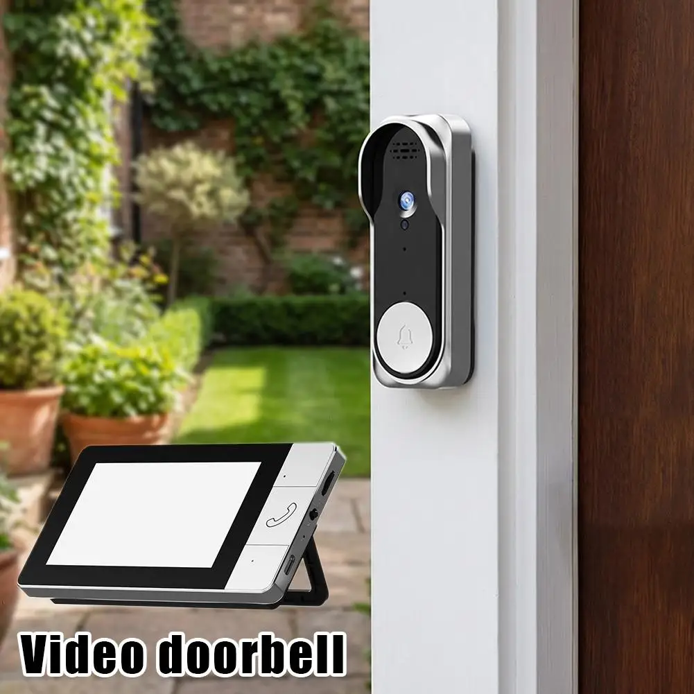 Wireless Video Doorbell NT601 with 43 Inch Screen Two Way Intercom Night Vision 130 Degree Camera for Home Entry Security