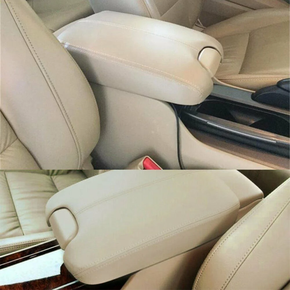 Car Center Console Armrest Cover For Honda For Accord  2008-2012 Leather Center Console Lid Armrest Cover Beige