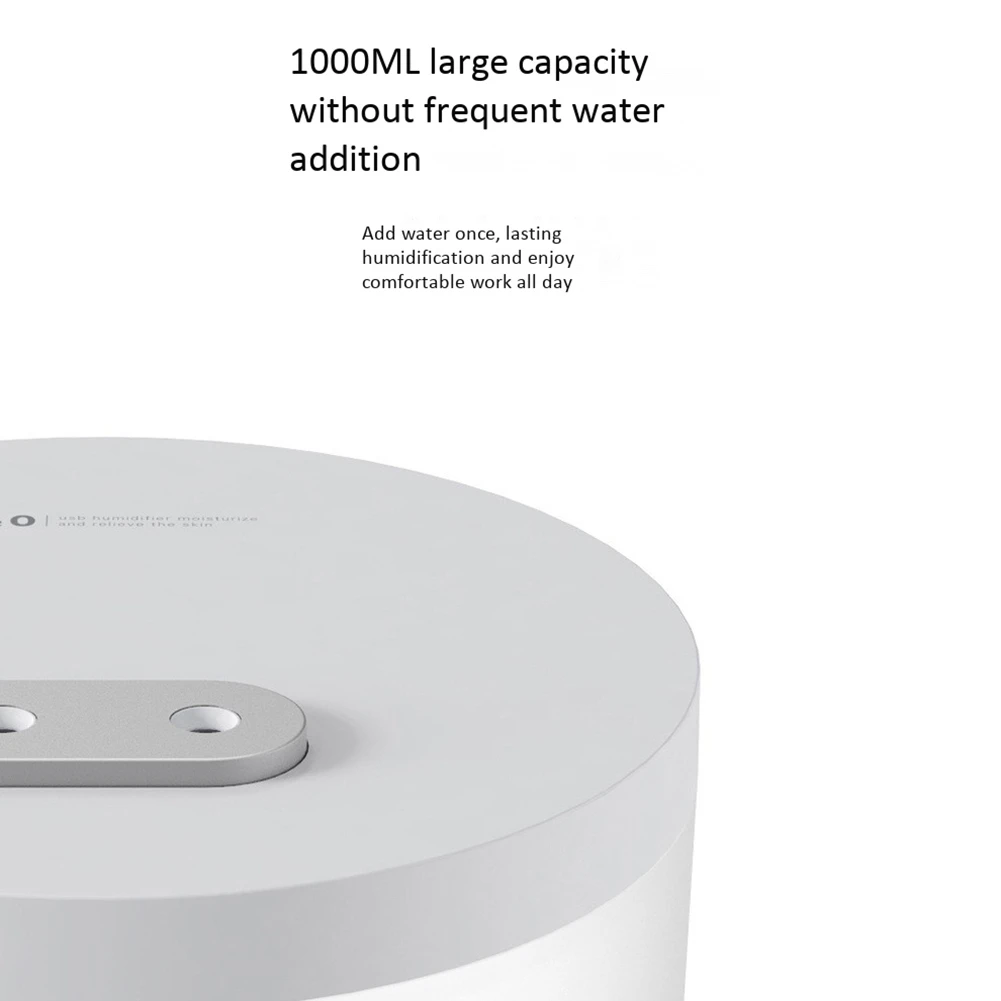 1000 ml Luftbefeuchter mit großer Kapazität, Dual-Spray, USB wiederaufladbar, kabelloser Ultraschall-Aroma-Diffusor, Lichtnebelgerät, Weiß