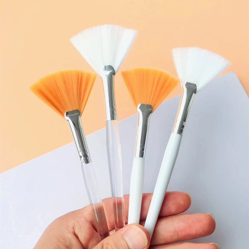 10/20/50 Uds. Brochas de maquillaje para base con forma de abanico, brocha multifuncional para máscara Facial, aceite esencial, herramientas de maquillaje de belleza para mujeres