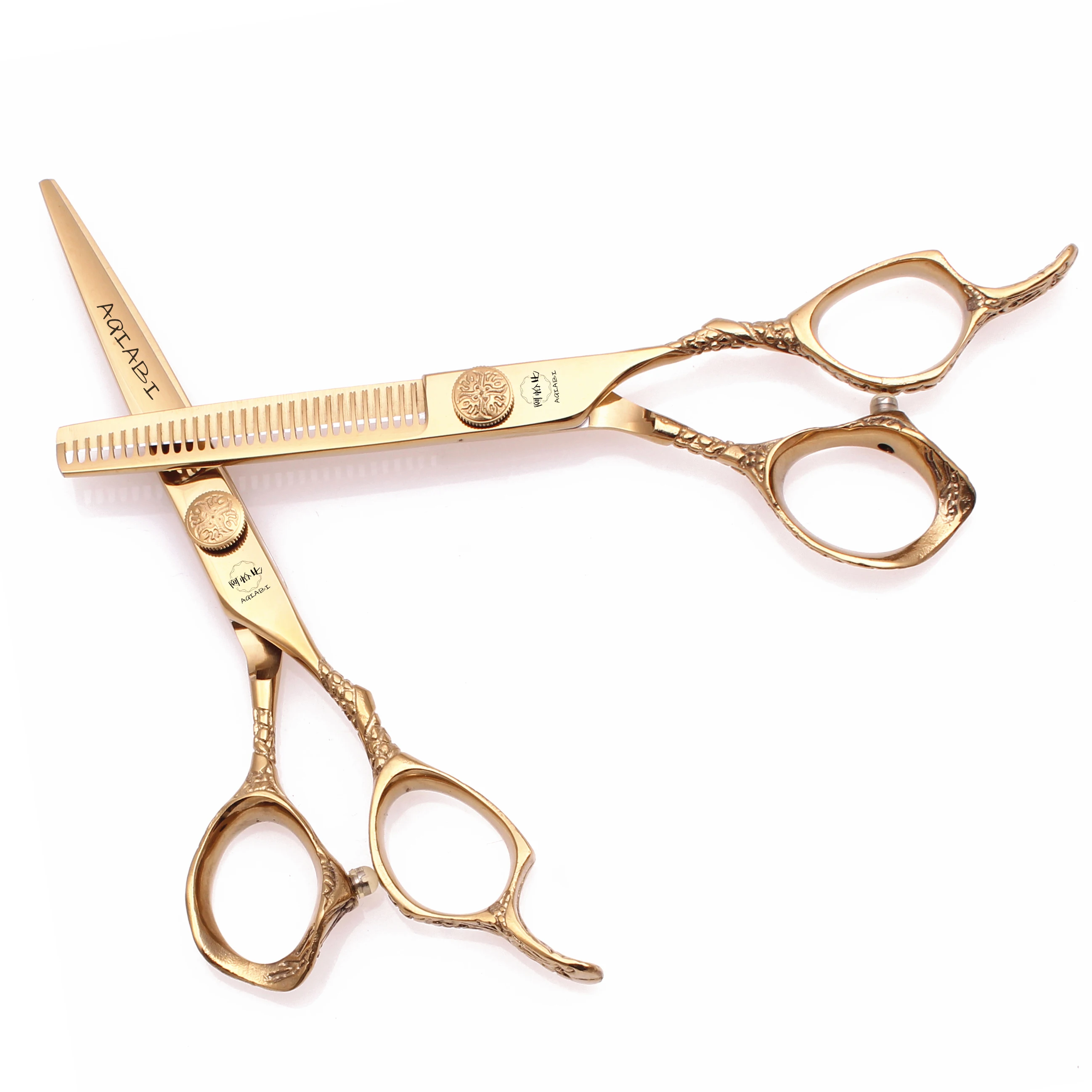 

6'' Professional Hair Scissors Cutting Shears Thinning Hairdressing Razor Set Haircut Salon Barber Japan 440C Dropshipping A9001