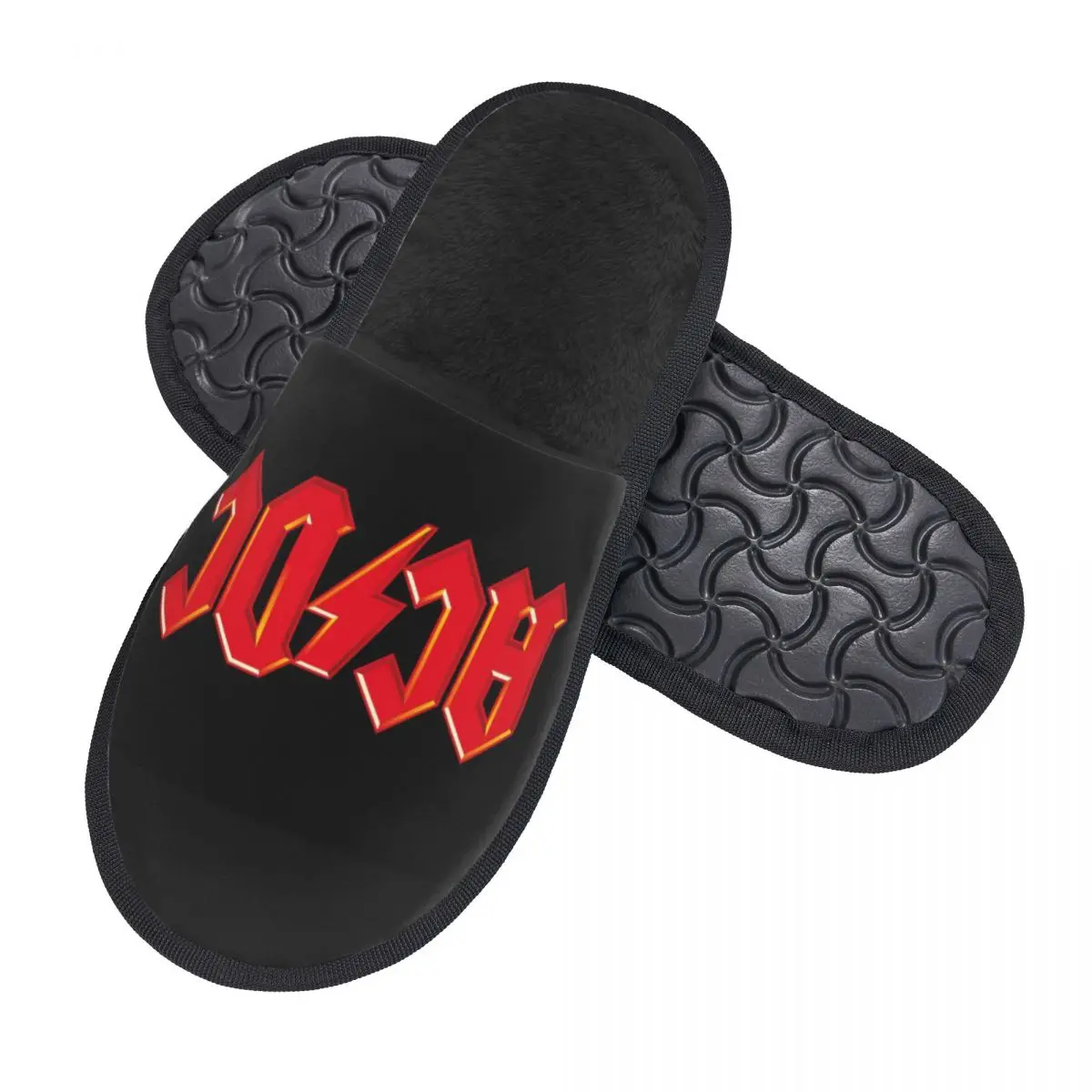 Custom AC DC Memory Foam Slippers Women Soft Warm Retro Rock Heavy Metal House Slippers