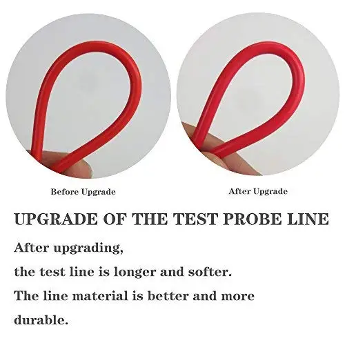 1000V 20A Multimeter Test Leads Probes Banana Plug, 24K Gold Digital Multimeter Probes Electrical Test Probe for most Multimeter