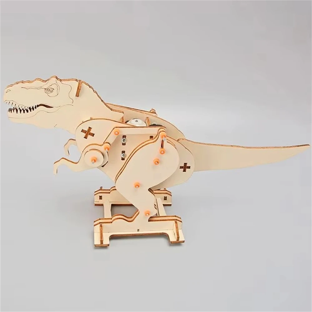 Wooden Jigsaw Puzzle Tyrannosaurus Model Assembly Kit DIY Children's Science Experiment Education Puzzle Toy Student Technology