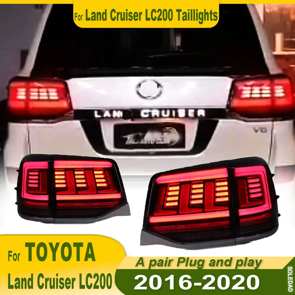 Car Tail lights For Toyota Land Cruiser LC200 FJ200 GRJ200 2016-2021 Rear Lamp Lights LED Tail Light Taillight Taillamp Assembly