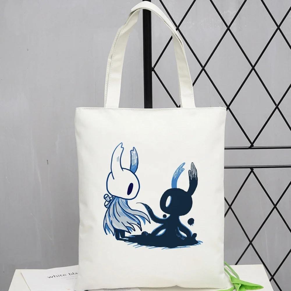 Hollow Knight tote bag canvas  shopping y2k bolsas de tela personnalisable woman