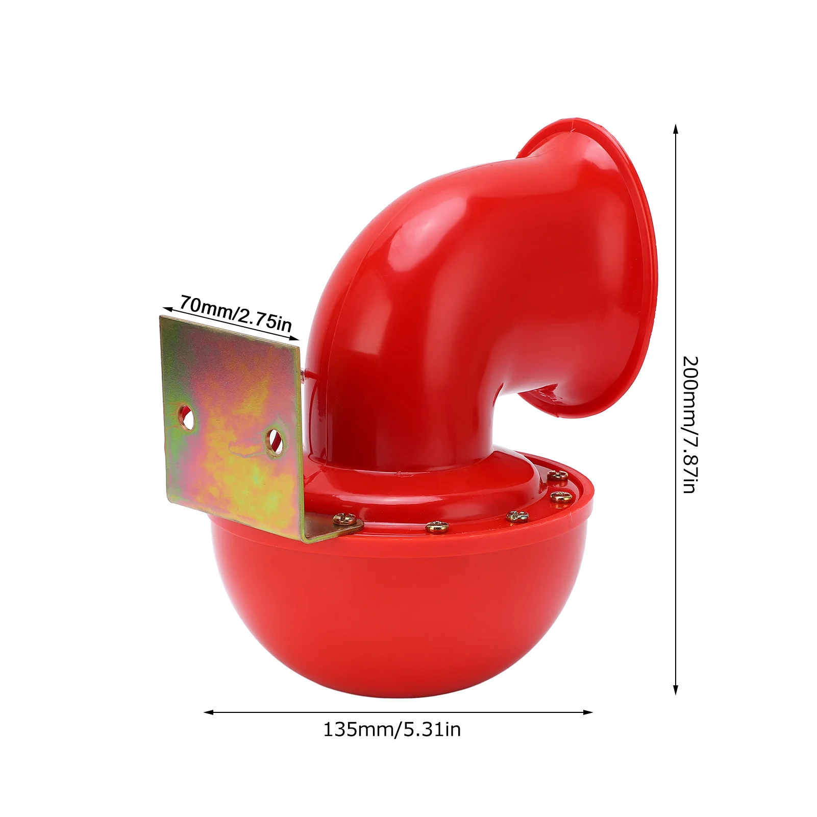 Car Horn 150db Red Air Horn Electric  Horn Cow Sound Metal Horn for Truck Train Boat Motorcycle Car Electric Air  Horn view 2