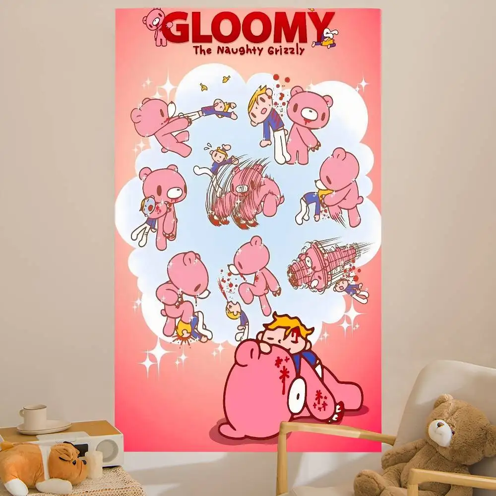 Cartoon G-Gloomy Bear Hanging Bohemian Tapestry Bohemian Wall Tapestries Mandala Kawaii Room Decor