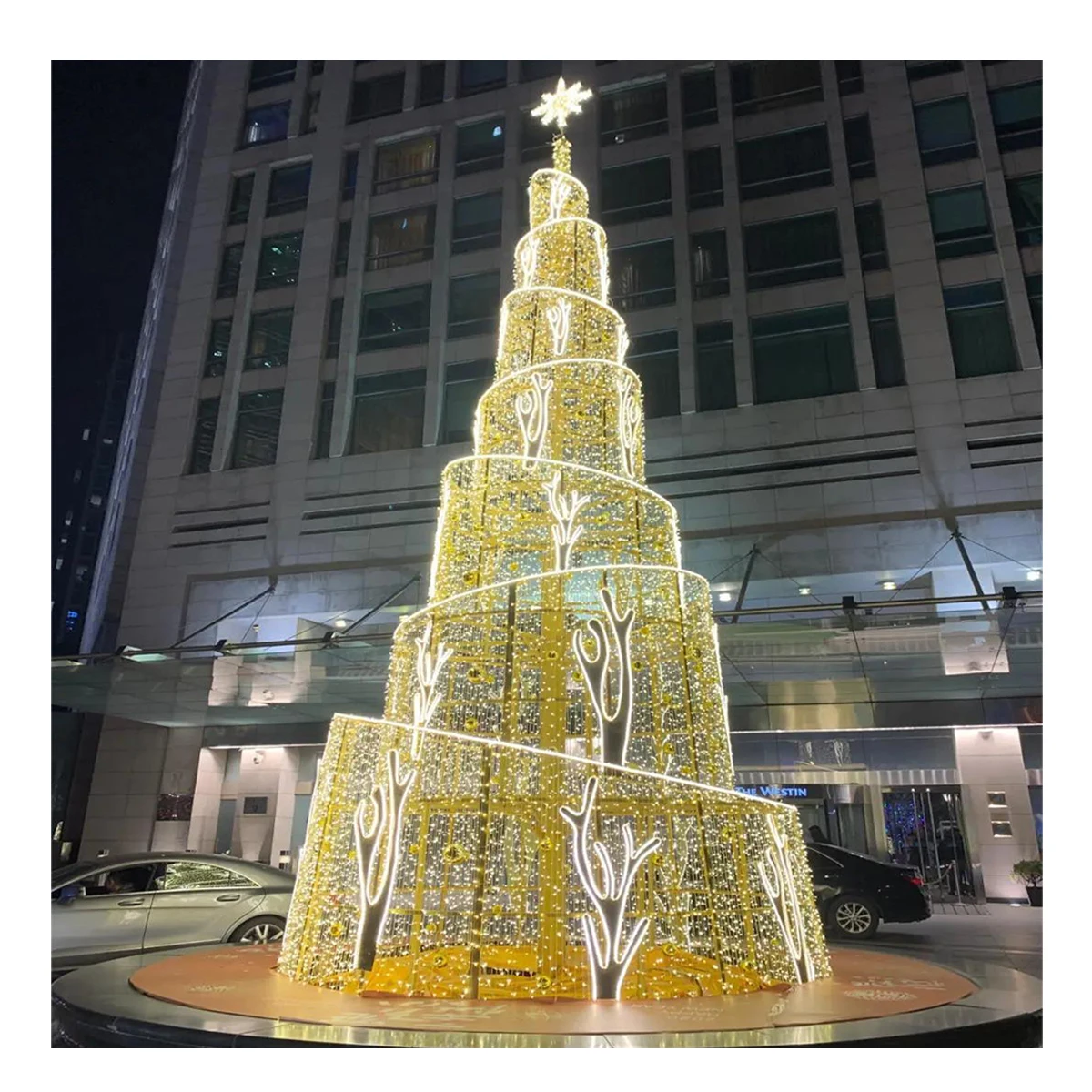 

Customized High Quality Handmade 3D Outdoor Artificial Christmas Tree Giant Lanterns Festival Light Christmas Holiday Supplies