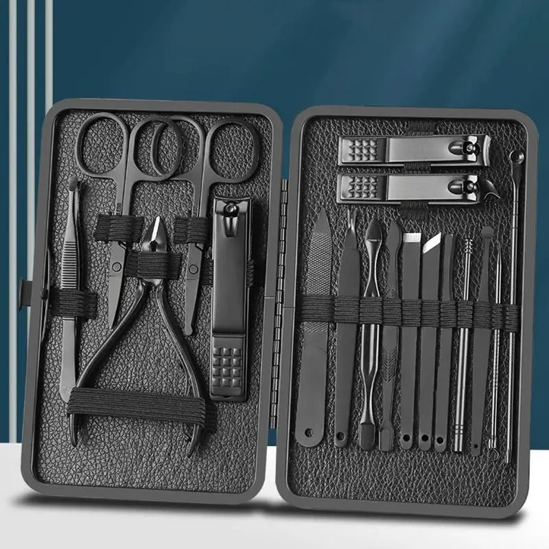 Stainless Steel Professional Manicure Set 4-18Pcs Durable Nail Clipper Kit Perfect Gift for Women Men Daily Use