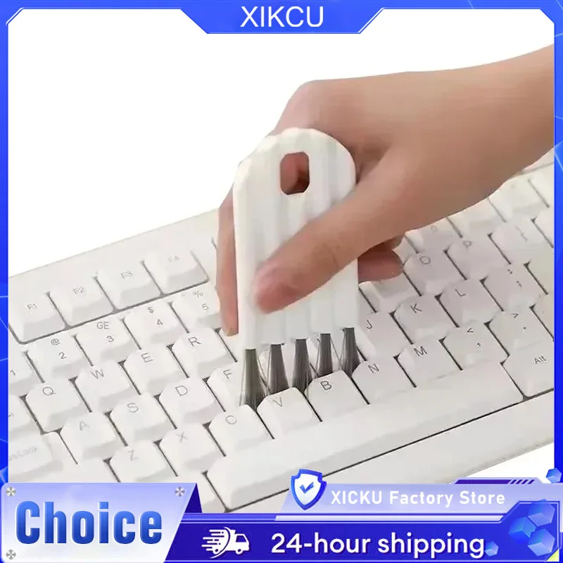 Crevice Cleaning Brush Curved Handle Multifunctional Household Gap Cleaner For Cup Lid Keyboard Baby Bottle Nipple Use Tool