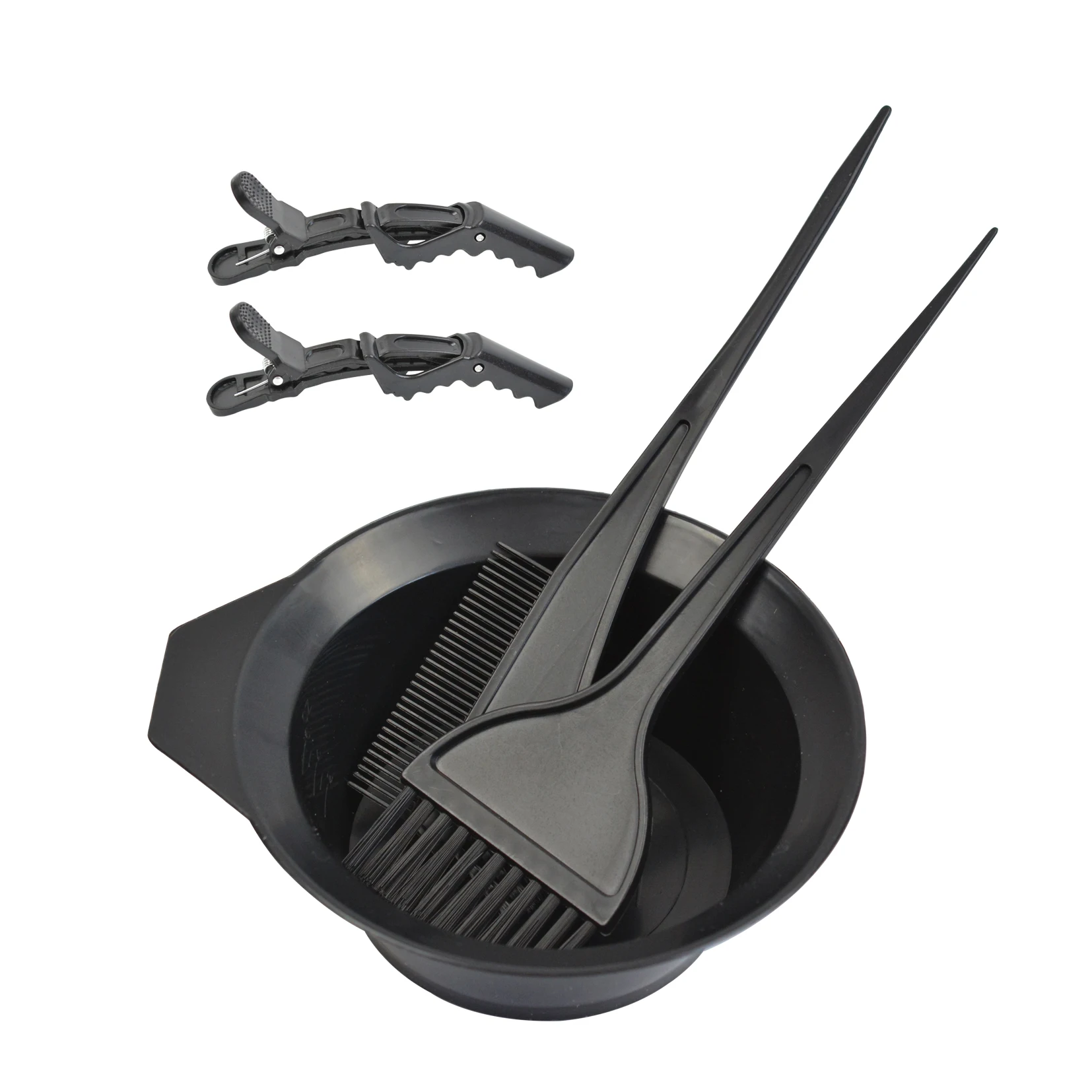 Professional Salon Hair Coloring Dyeing Kit ：Mixing Bowl, Angled Comb, Hair Dye Color Brush, Earmuffs and Hair Clips