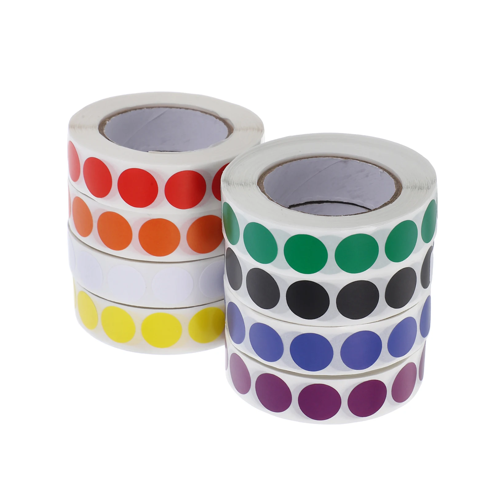 

8 Rolls Small Dot Labels Material Vibrant Colors Writable Surface Circle Stickers Color Stickers Notebooks