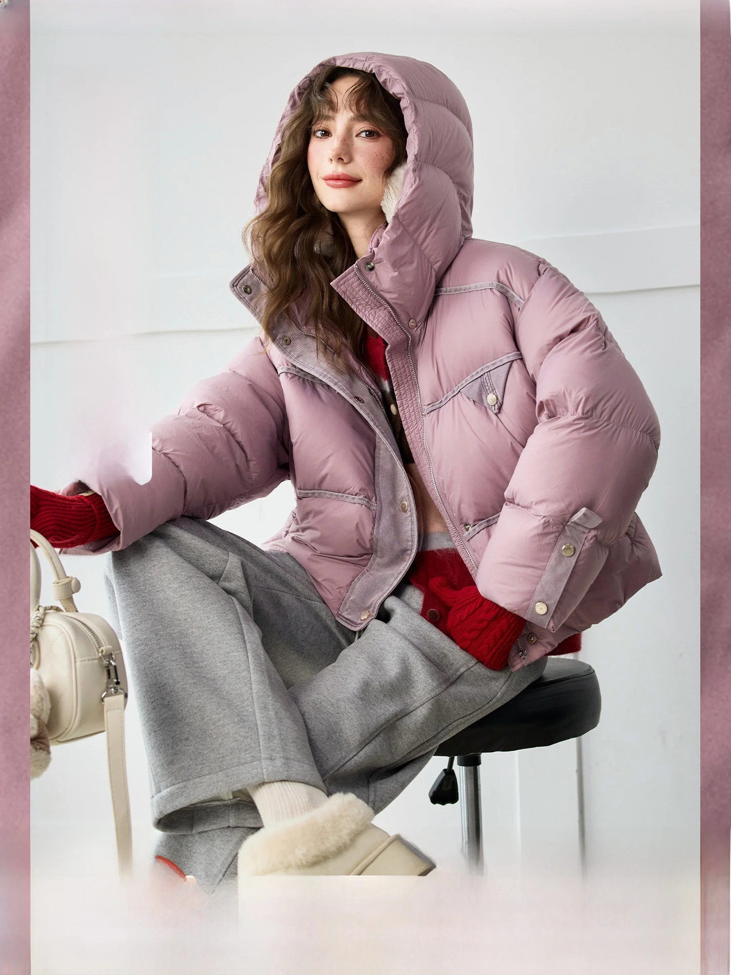 

Классическая пуховая куртка Cloud Log с капюшоном, 90% белый пух, теплая, из нейлоновой ткани, с длинными рукавами, на молнии, для женщин