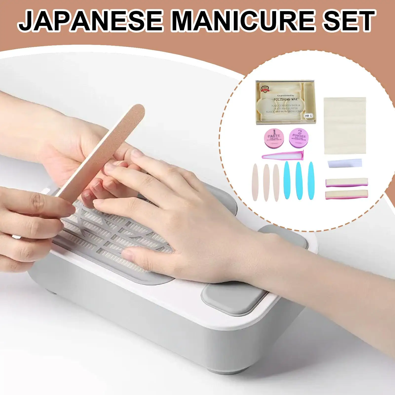 Manicure Set Nail Powder Kit Nail Strengthener Professional Versatile Nail Tools Travel Home DIY Polishing Wax For Women Girls