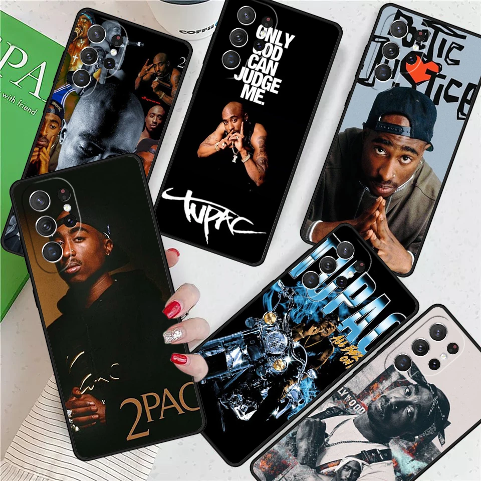 Rap Singer T-Tupac Shakur For Samsung Galaxy S24 Ultra S21 S22 S8 S9 S10 5G Note 10 20 Plus FE S23 Phone case Cover Coque