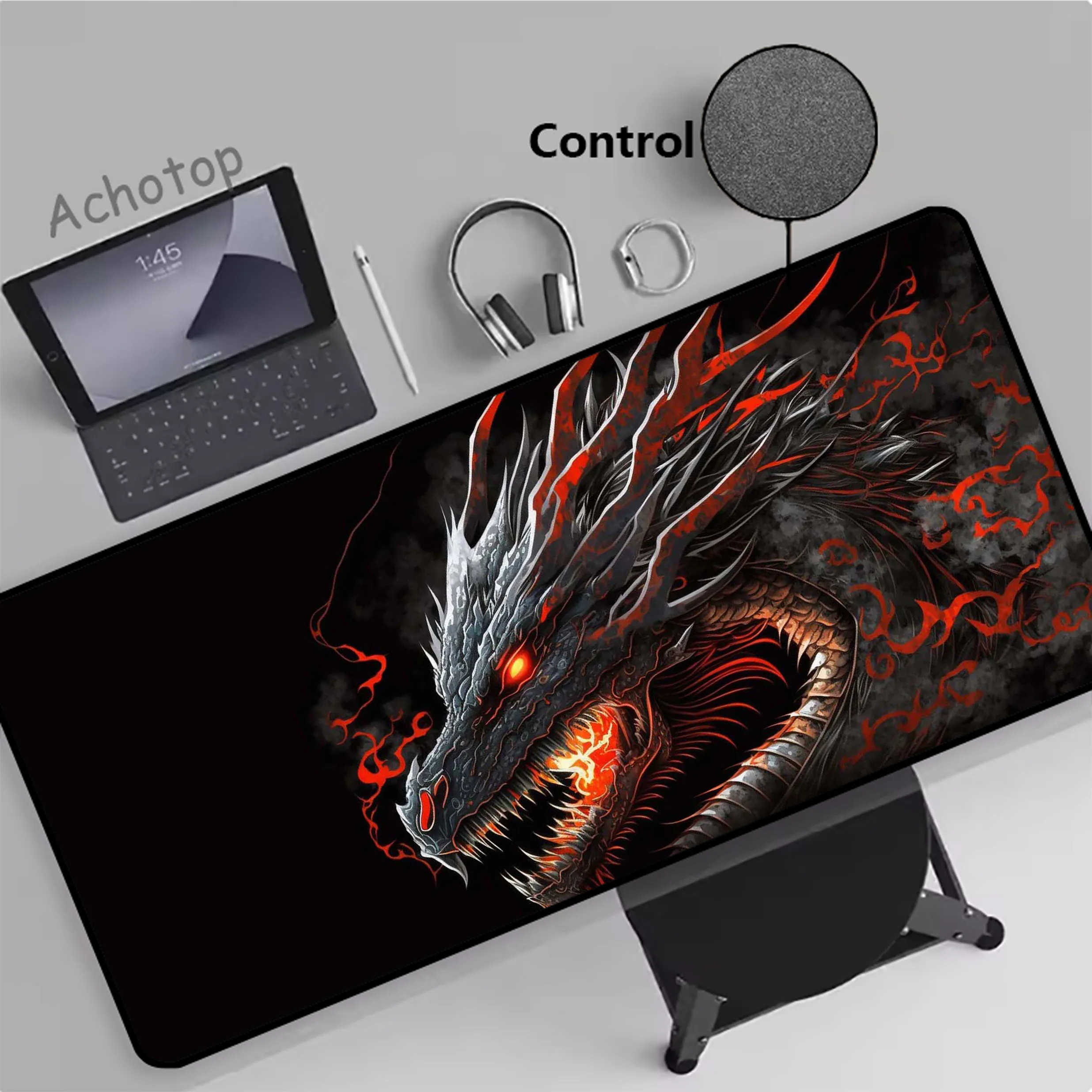 Chinese Style Dragon Control Mouse Pad XXL Mousepad Rubber Anti-slip Keyboard Pads Gaming Setup Accessories Mouse Mat 900x400mm