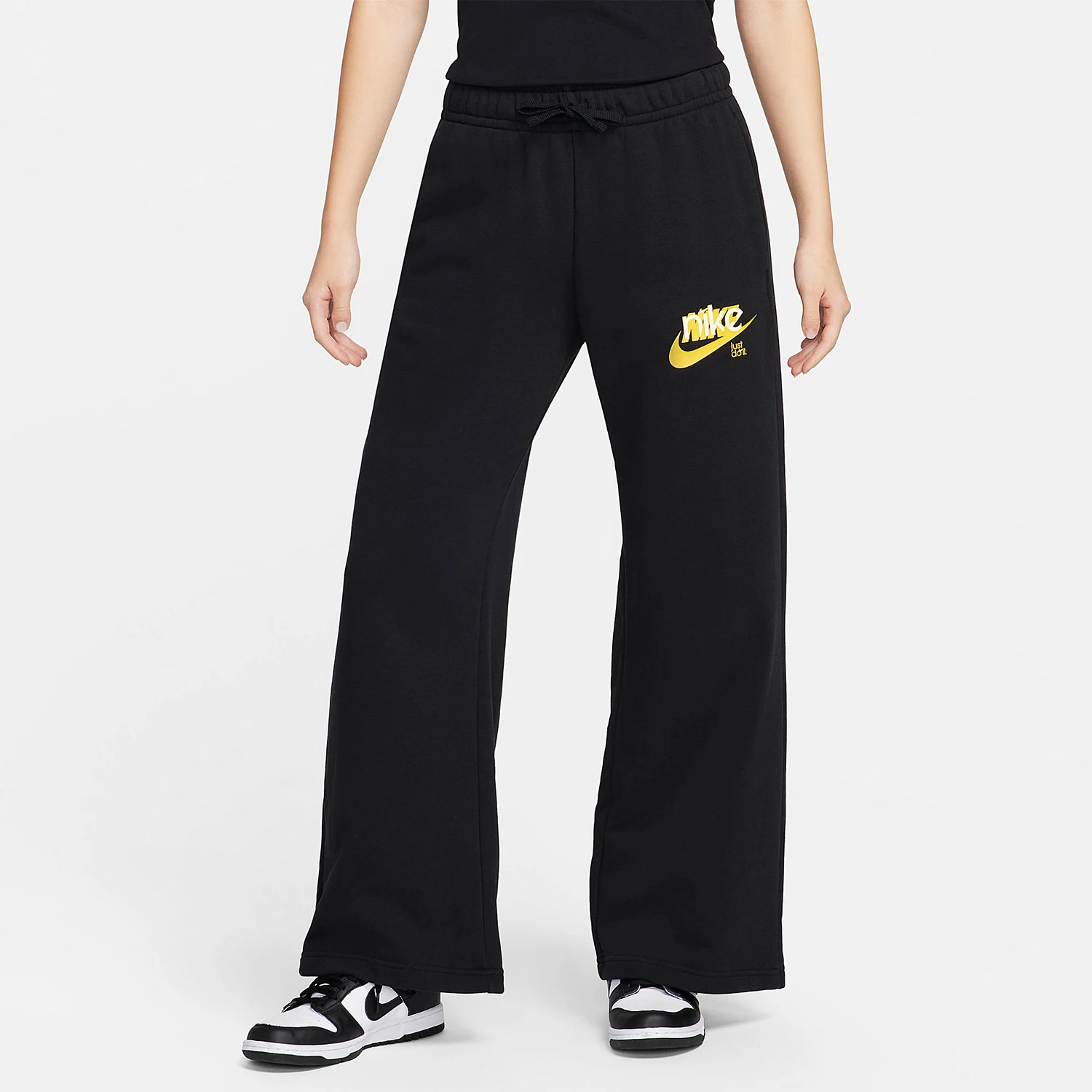 

Nike genuine Wide Leg Loose Women's Drawstring Elastic Waist Long Pants FN3635-010