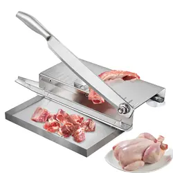 Manual Frozen Meat Slicer Stainless Steel Bone Cutter Rib Fish Chicken Beef Chopper Machine for Home Cooking and Commercial