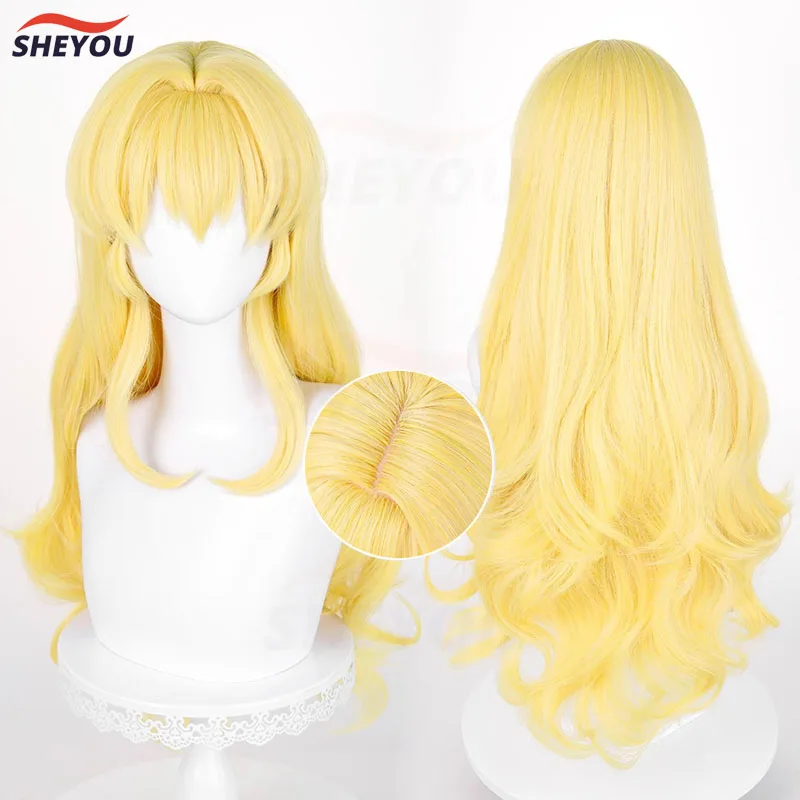 

Hoshimiya Ichigo парик для косплея, длинный желтый смешанный парик, термостойкие парики из синтетических волос + шапочка для парика