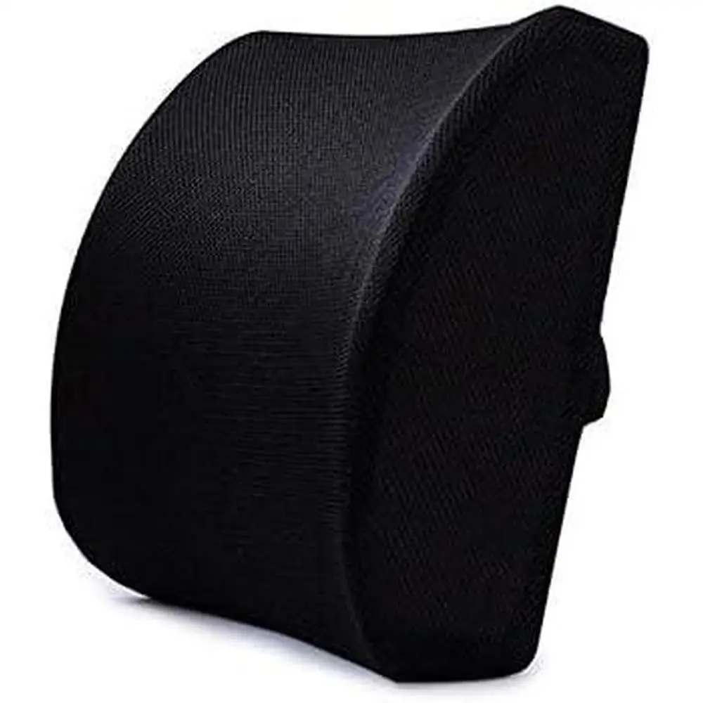 Memory Foam Lumbar Back Cushion Waist Support Pillow for car seats SUVs trucks wheelchair Ergonomic design breathable mesh cover