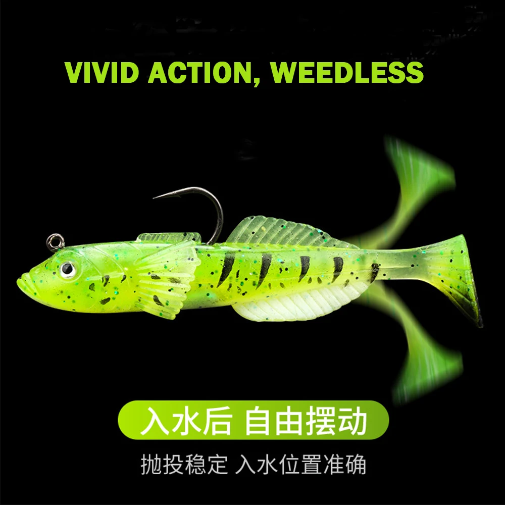 5g/15g Paddle Tail Live Goby Baits 1/3pcs Saltwater Fishing Soft Lures Silicone Minnow Wobblers Artificial Bait Bass Tackle Jigs