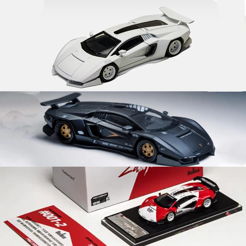 Diecast 1:64 Schaal Nieuwe Countach PSC Simulatie Legering Automodel Statische Display Collectible Gift Toy Souvenir Decoratie