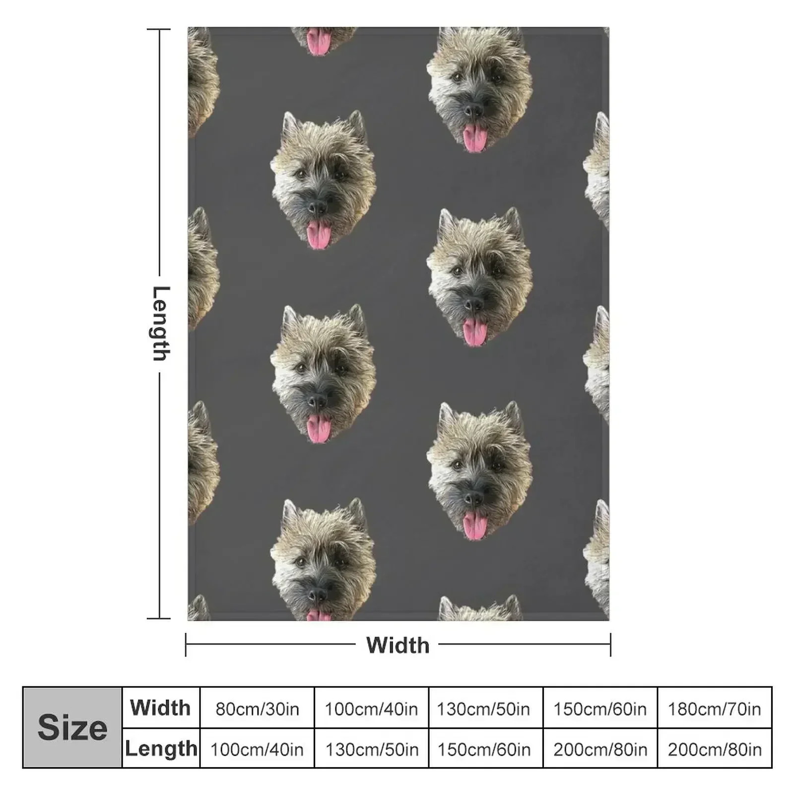 Cairn Terrier Beautiful Dog Throw Blanket couch cozy soft plush fuzzy picnic outdoor blanket