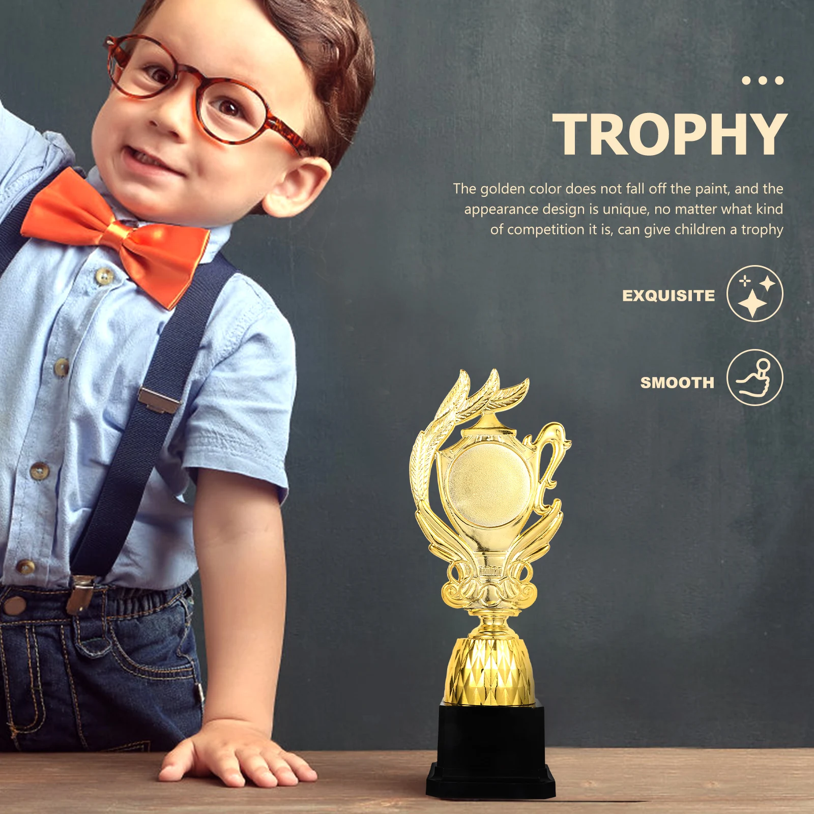 

1pc Creative Plastic Competition Trophy Award For Dance Sports Graduation Contest Reward Trophies Decor Ornament