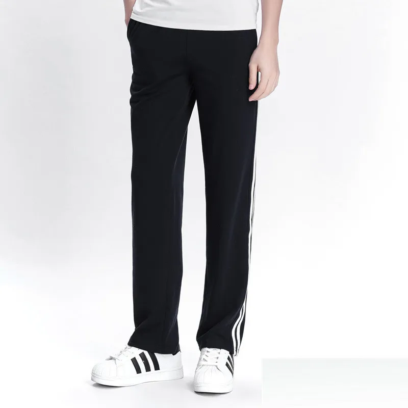 Pantalones de chándal casuales para hombre, pantalones básicos, chándal de rayas laterales, ropa deportiva transpirable delgada, pantalones de