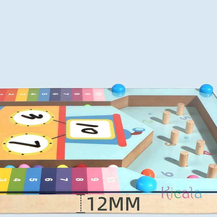 Juguetes de aprendizaje de conteo de matemáticas Montessori para niños, herramienta de enseñanza, descomposición de números, suma, resta, juego educativo para guardería