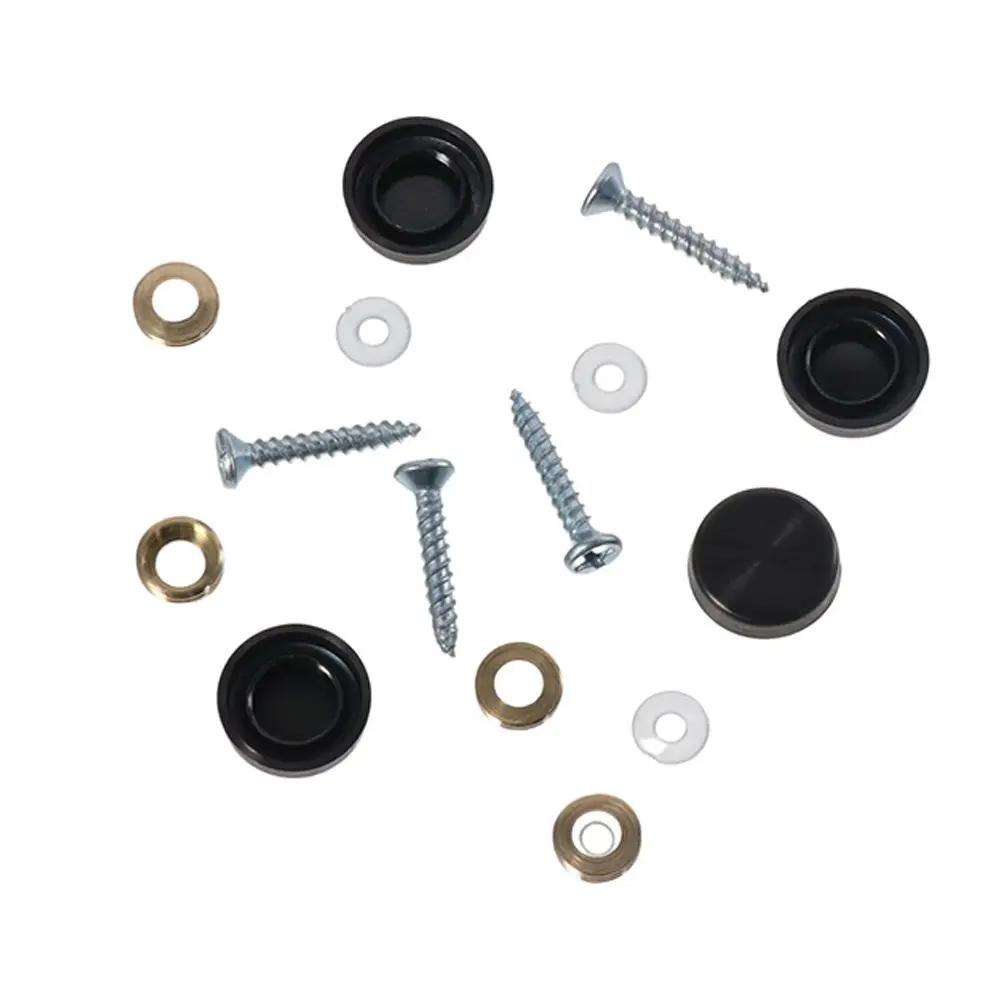 20Pcs Stainless Steel Screw Covers Caps 16MM Matte Black Mirror Screws Fasteners Mirror Decorative Screws Caps Glass Signboards
