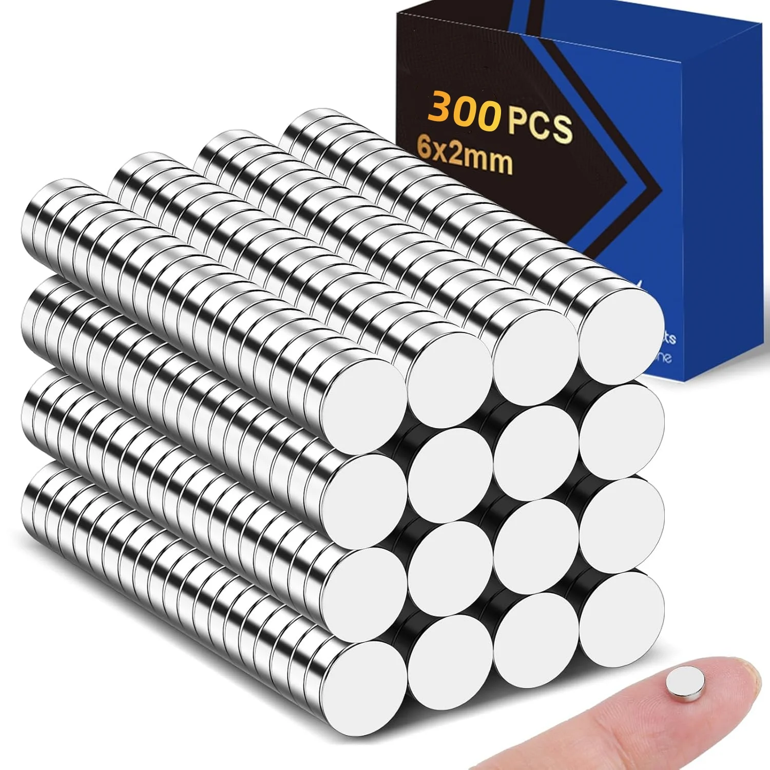 300Pcs Rotundity Magnets, 6x2mm Small Magnet Mini Magnets for Whiteboard, Office, School, STEM Measurement, Science Experiments