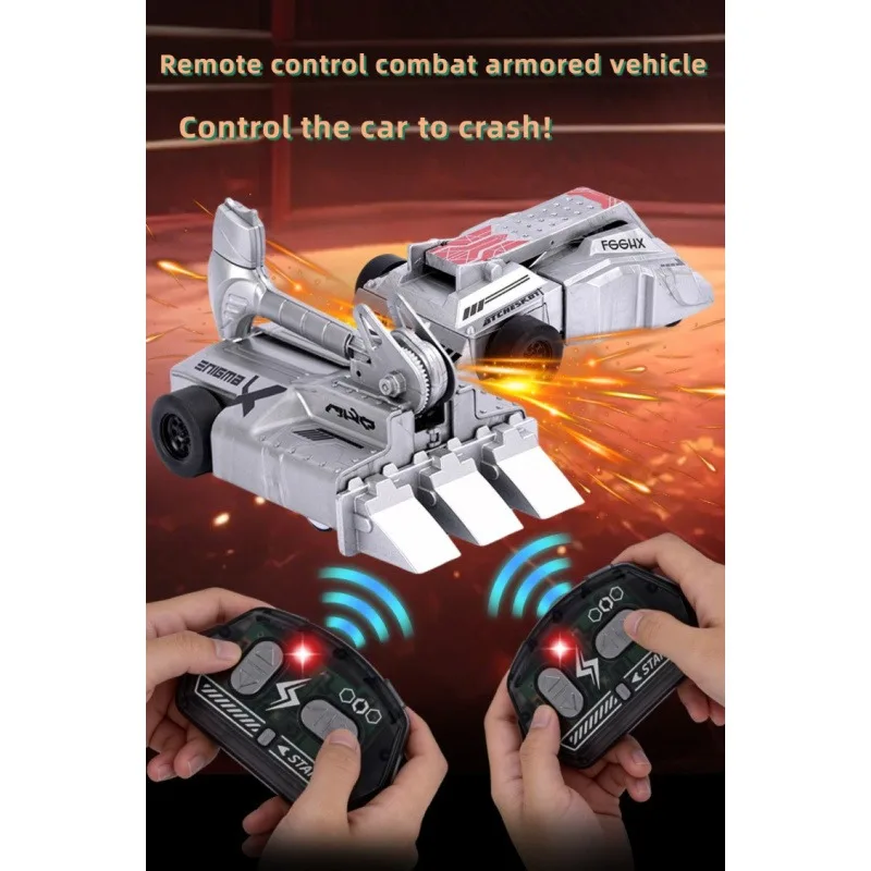 2.4G Double Combat Remote Control Armored Car Bumper Car Remote Control Gladiator Battle Toy Car Parent-child Christmas Gift