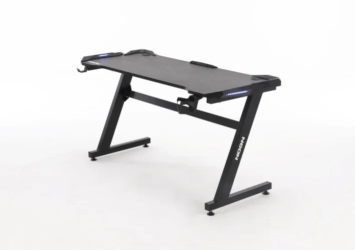 

L # Big Z Shape Adjustable RGB Lighting PC Computer Bureau Office Desk Furniture Racing Gaming Table And Chair Combo Set For Gam