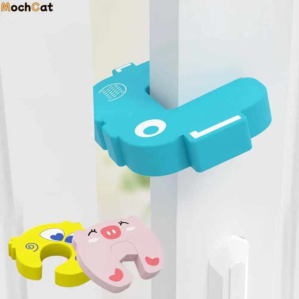 Finger Protector Refrigerator Cartoon Door Security Lock Anti-pinch Door Restrictor Prevent Children Wrestling Baby Safety Lock