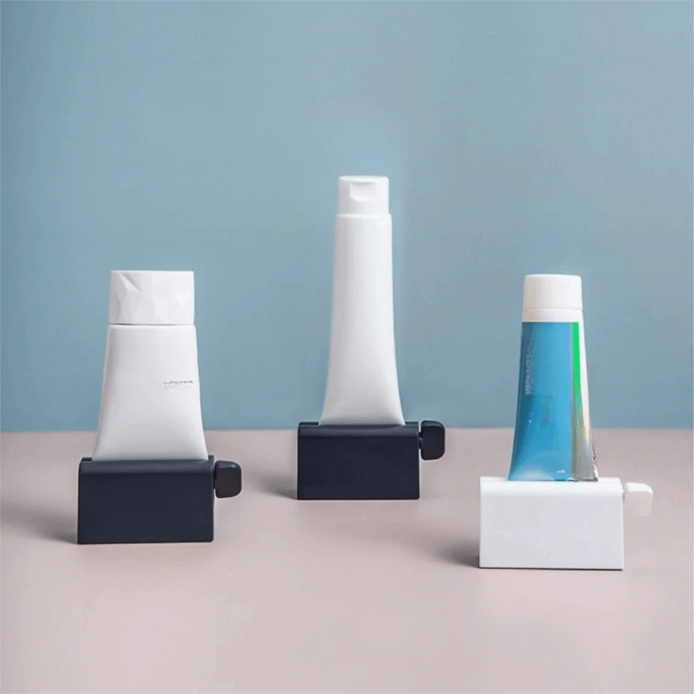 

Silicone Base Toothpaste Squeezer Portable Efficient Usage Toothpaste Dispenser Rotatable Handle Labor-Saving