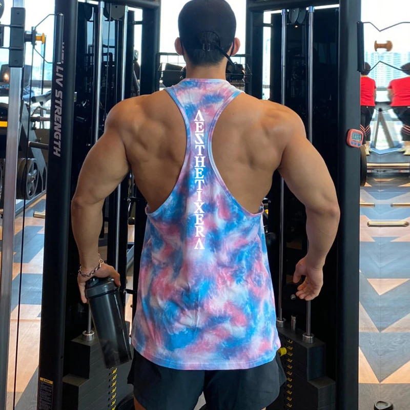 High Quality Workout Sportswear Camouflage Shirt Gym Mens Mesh Breathable Tank Top Vest Muscle Sleeveless Bodybuilding Clothing