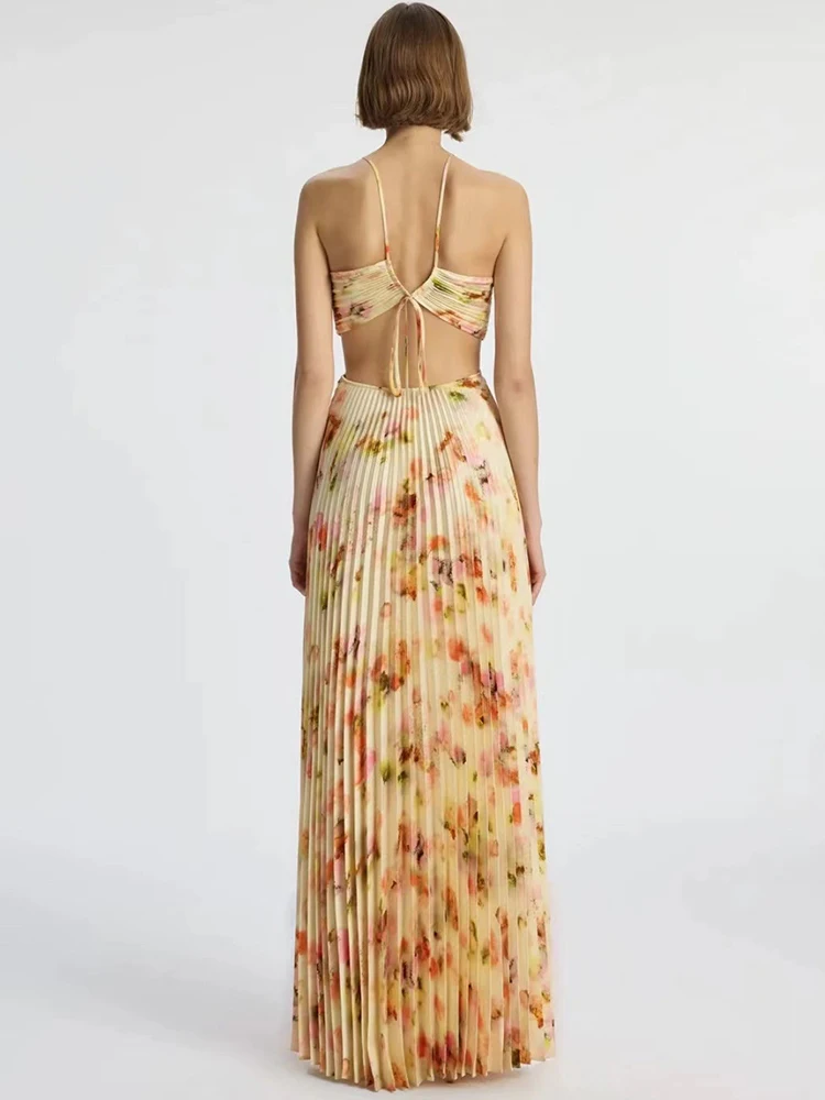 Beach Vaion Sle Estampado floral ter Dr Falda larga adelgazante con estampado floral extraordinario para mujer