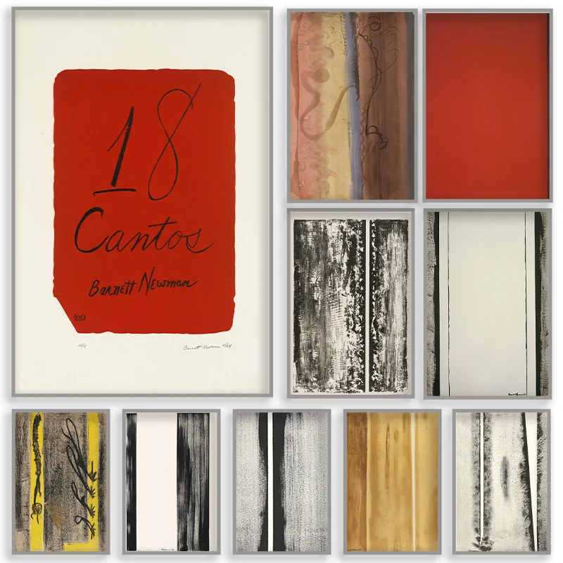 

Barnett Newman Minimalist Abstraction Canvas Poster Wall Art Exhibition Halls Living Room Office Stylish Home Wall Decor Unframe