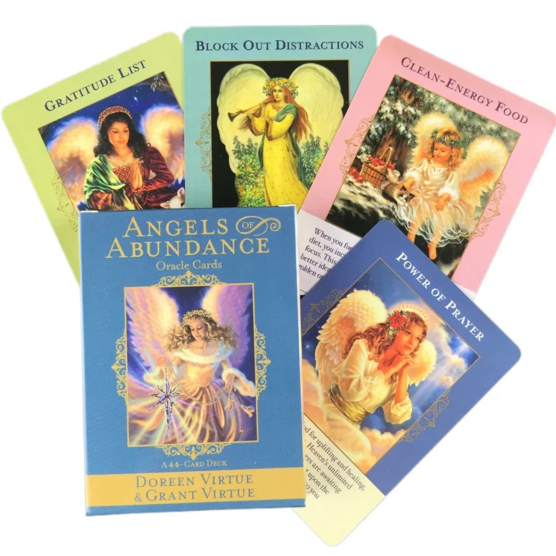 Angels Of Abundance Oracle Cards  Tarot Card With English Guidebook Friend Family Party Toys Board Game Card