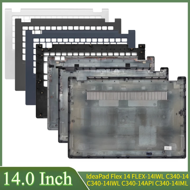 

14"New For IdeaPad Flex 14 FLEX-14IWL C340-14 C340-14IWL C340-14API C340-14IML Laptop Palmrest Upper Case Keyboard Bezel Cover
