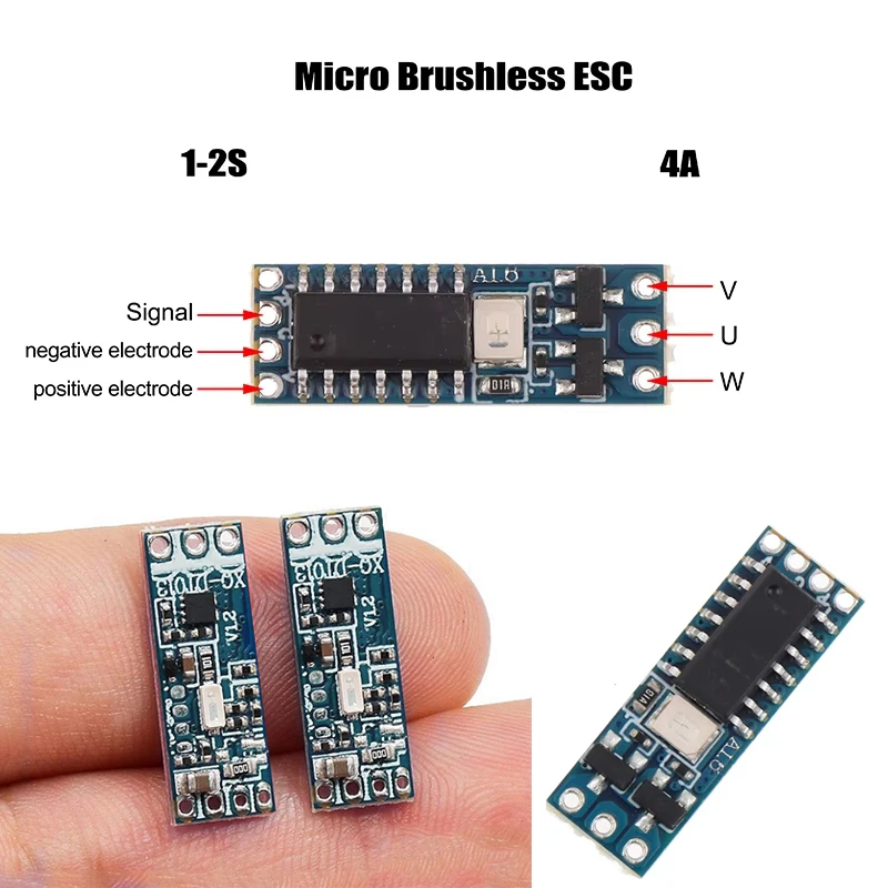 1S-2S DC3.7V-8.4V 4A Micro Brushless Motor Driver Board Electric Regulator Drive For 1104 1106 1306 1407 1503 Brushless Motor
