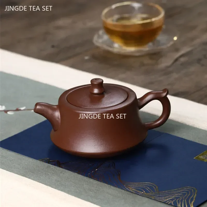 180ml Chinese Yixing Purple Clay Tea Pot Home Dahongpao Customized Teaware Handmade Xishi Teapot Kettle Tea Ceremony